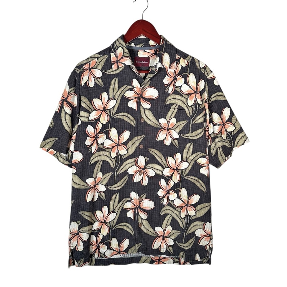 TOMMY BAHAMA Silk Floral Hawaiian Shirt